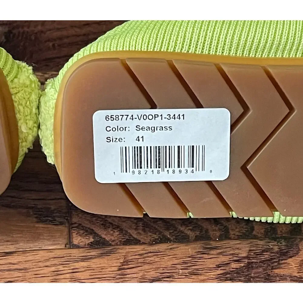 $1095 NIB Bottega Veneta Men's Lime Green Terry Cloth Knit Slip-On Loafers 41(8)